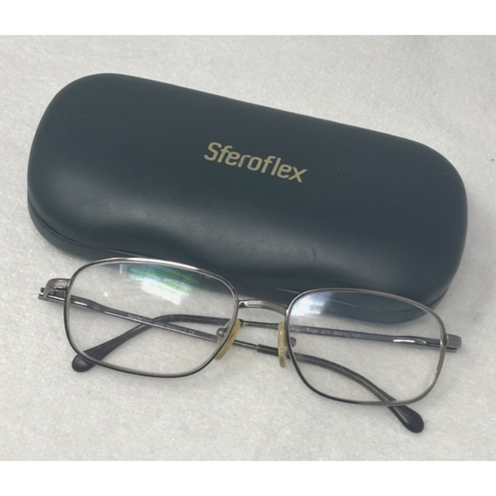 Sferoflex 2086 273 Gunmetal Square Eyeglasses‎ Frames 56-17-140 Made in Italy